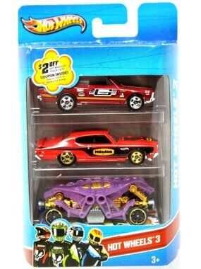 Hot Wheels 3 DieCast 3 Cars Set 2012 W/ 69 Chevelle SS New Sealed #D-24